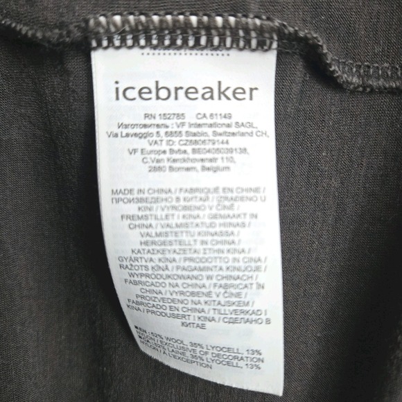 Icebreaker Dress XS Short Sleeve Back Slit Dress Cool Merino Wool Gray - Picture 8 of 11